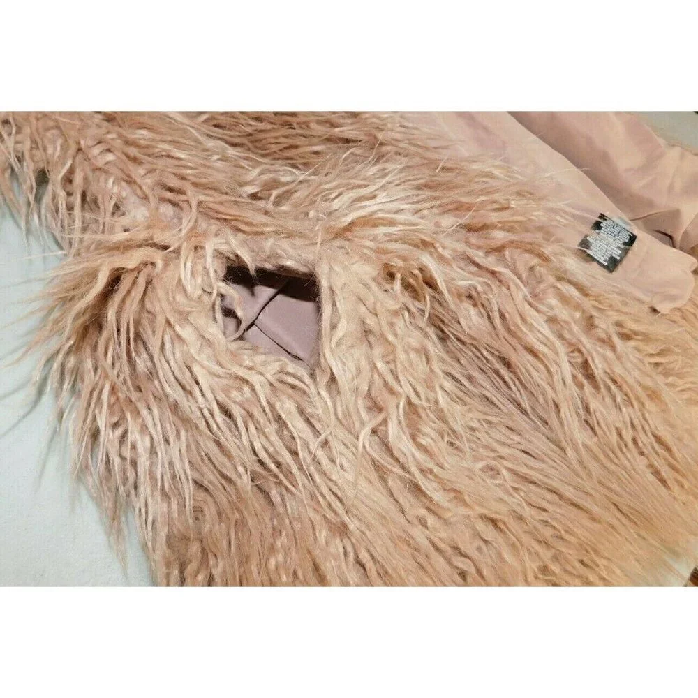 MOSSIMO faux fur vest, woman's size XS, pink, beige, mauve color - Picture 7 of 7